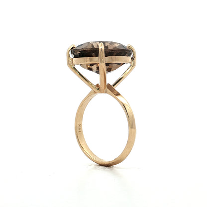 10.96 Filigree x Eleanor Leftwich Smokey Quartz Cocktail Ring 14k