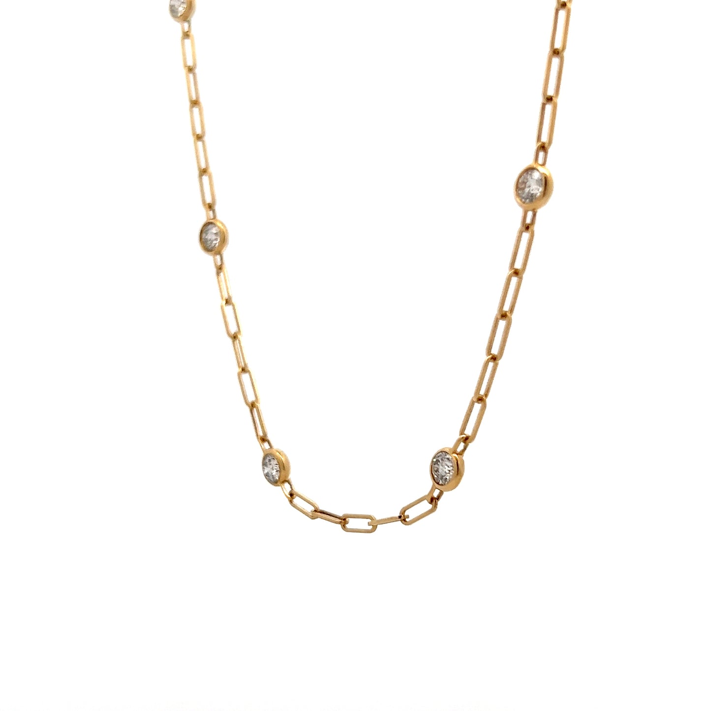 2.25 Diamonds By The Yard Necklace in 14k Yellow Gold