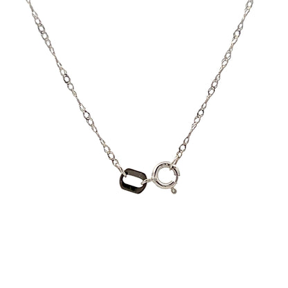 Sapphire & Diamond Bar Pendant Necklace in Platinum