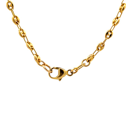 .09 Diamond Anchor Pendant in 14k Yellow Gold