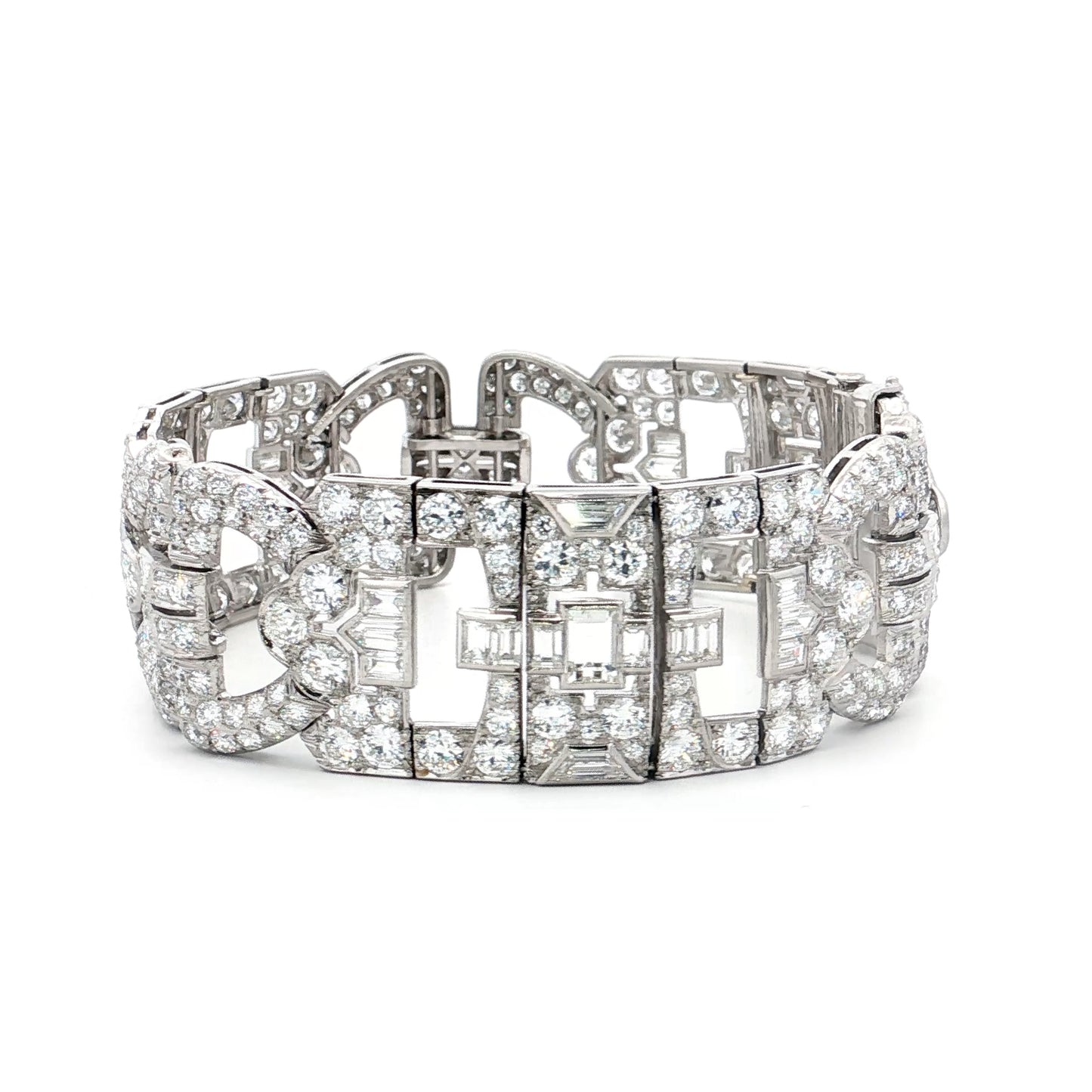 23 Carat Antique Art Deco Diamond Bracelet Platinum