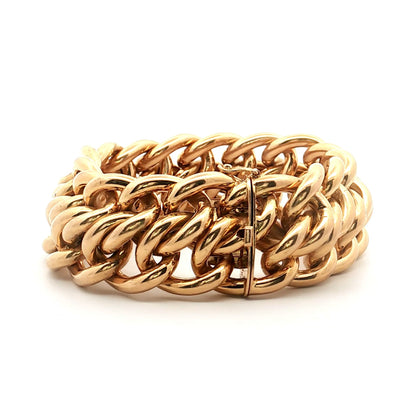 Vintage Mid-Century Woven Link Bracelet in 18k