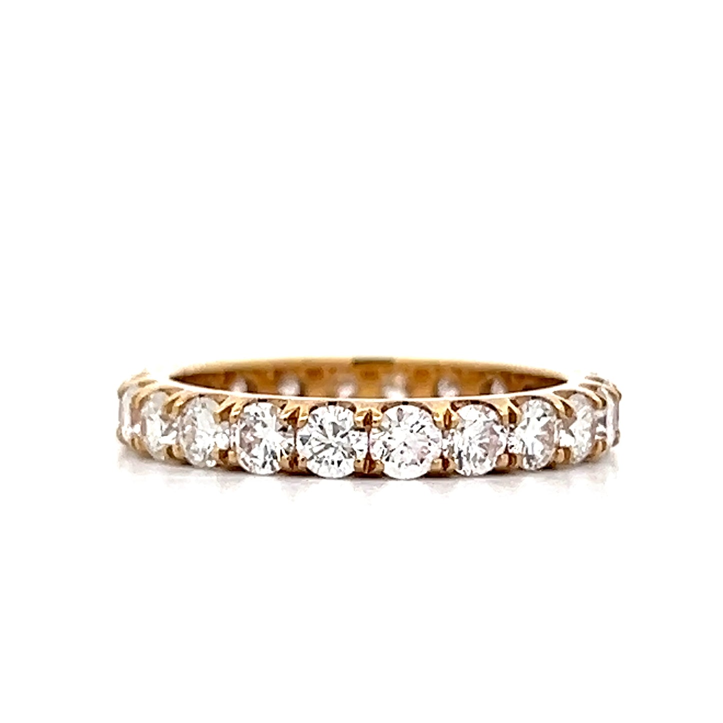 2.20 Diamond Eternity Wedding Band in 14k Yellow Gold