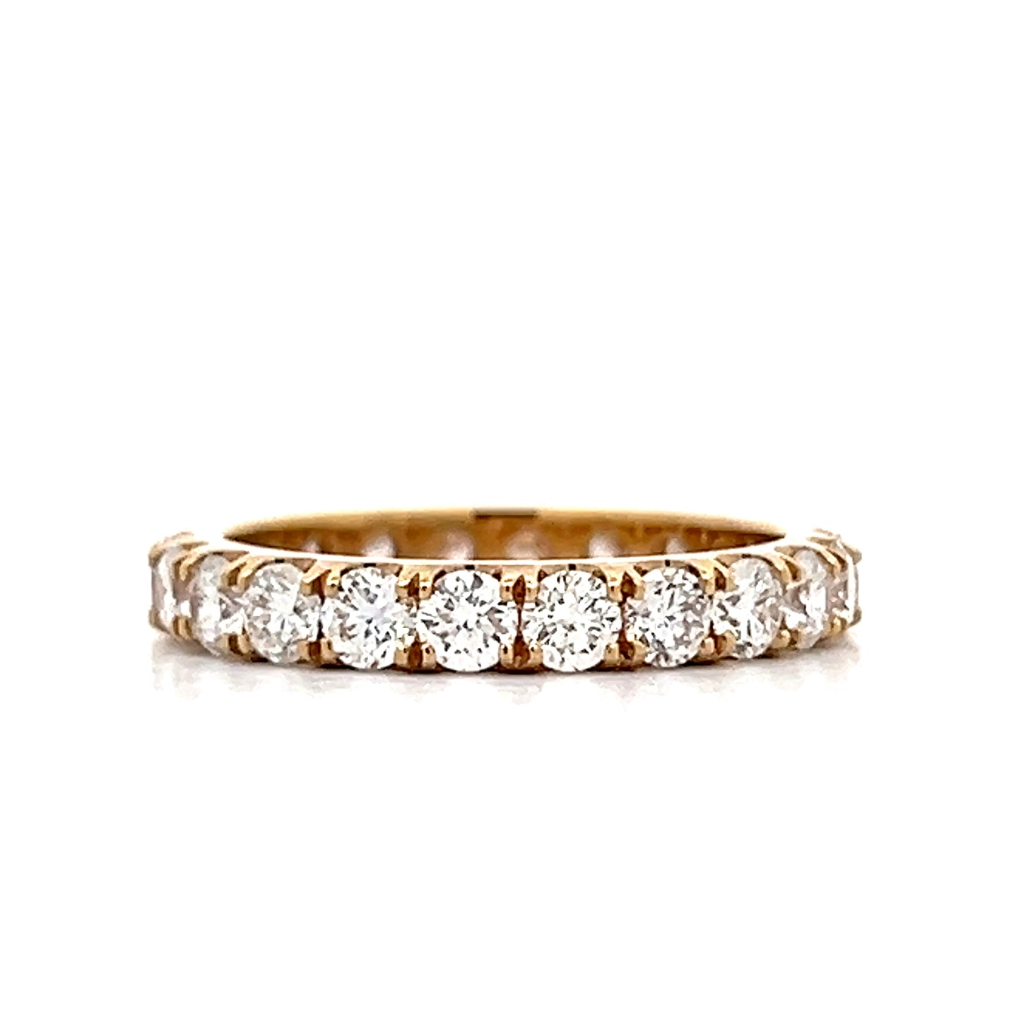 2.20 Diamond Eternity Wedding Band in 14k Yellow Gold