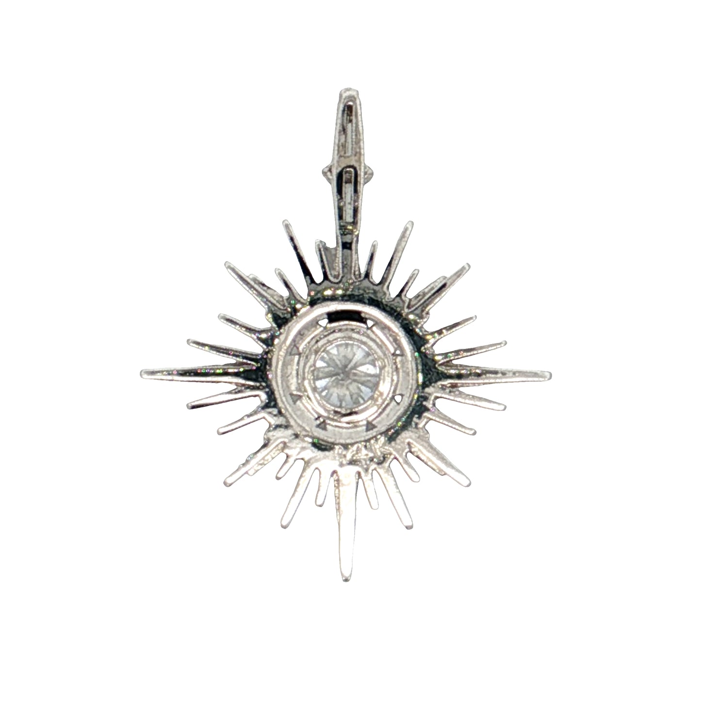 1 Carat Diamond North Star Pendant Necklace 14k