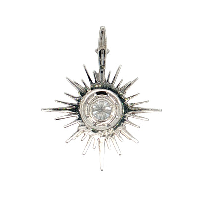 1 Carat Diamond North Star Pendant Necklace 14k