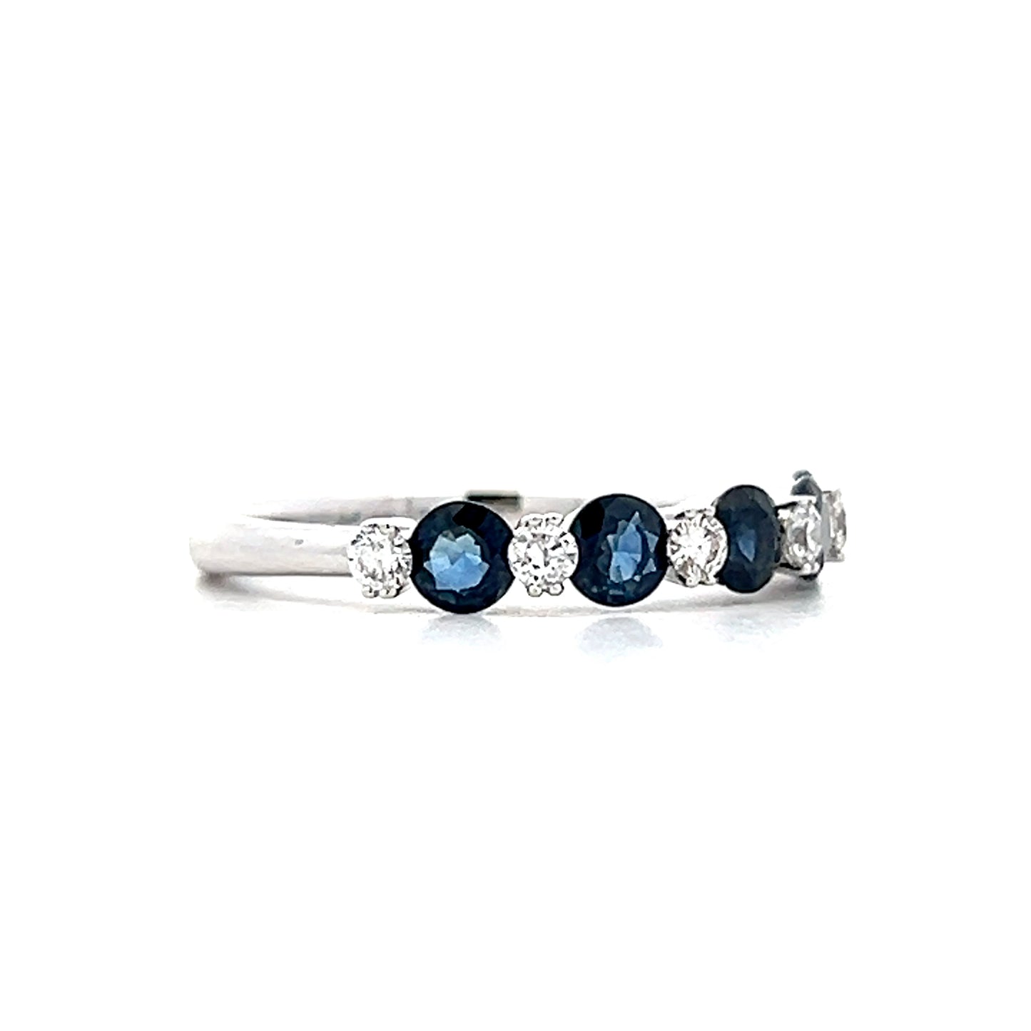 .70 Sapphire & Diamond Wedding Band in 14k
