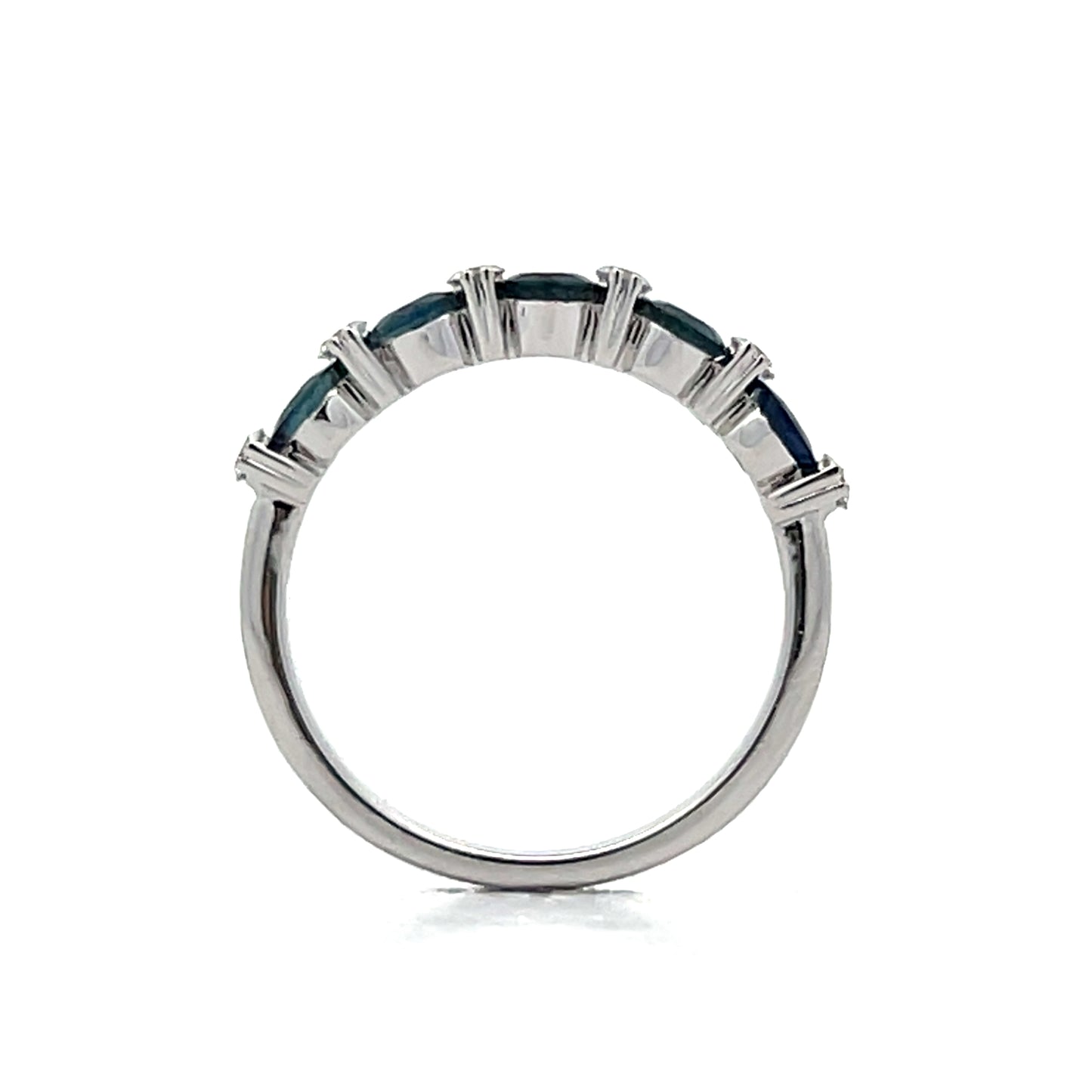 .70 Sapphire & Diamond Wedding Band in 14k