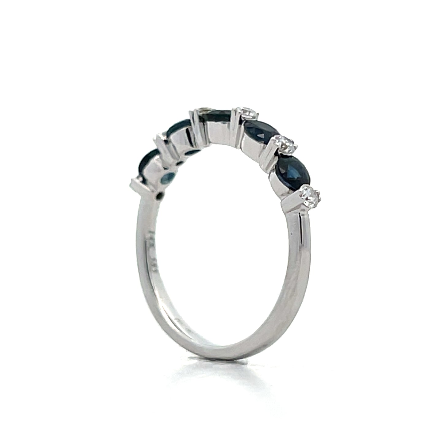 .70 Sapphire & Diamond Wedding Band in 14k
