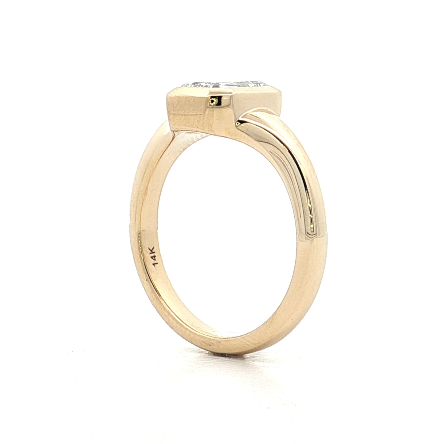 1.52 Emerald Cut Diamond Engagement Ring 14k