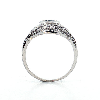 .40 Antique Deco Sapphire Cocktail Ring 18k