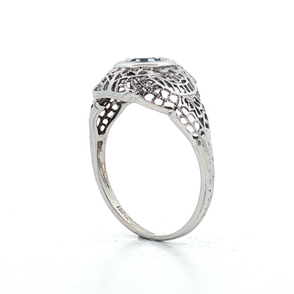 .40 Antique Deco Sapphire Cocktail Ring 18k