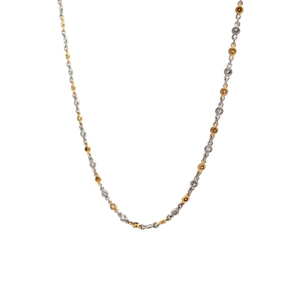 1.30 Fancy Yellow Diamonds By The Yard Necklace