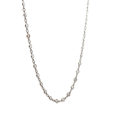 3.45 Diamonds By The Yard Necklace in Platinum