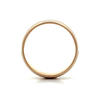 Mens Wide Cigar Wedding Band in 14k Yellow Gold