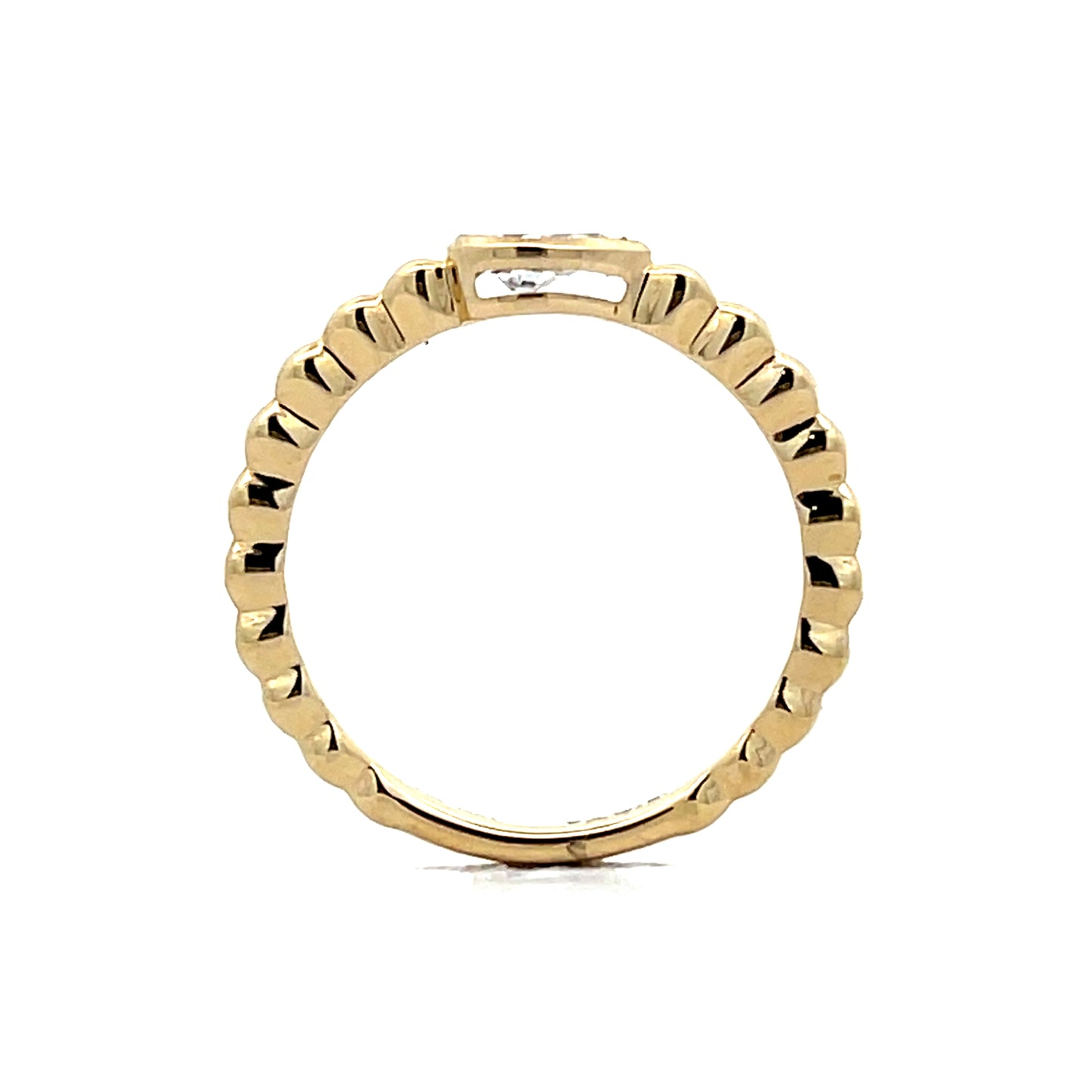 .24 Pear Diamond Stacking Ring in 14k Yellow Gold