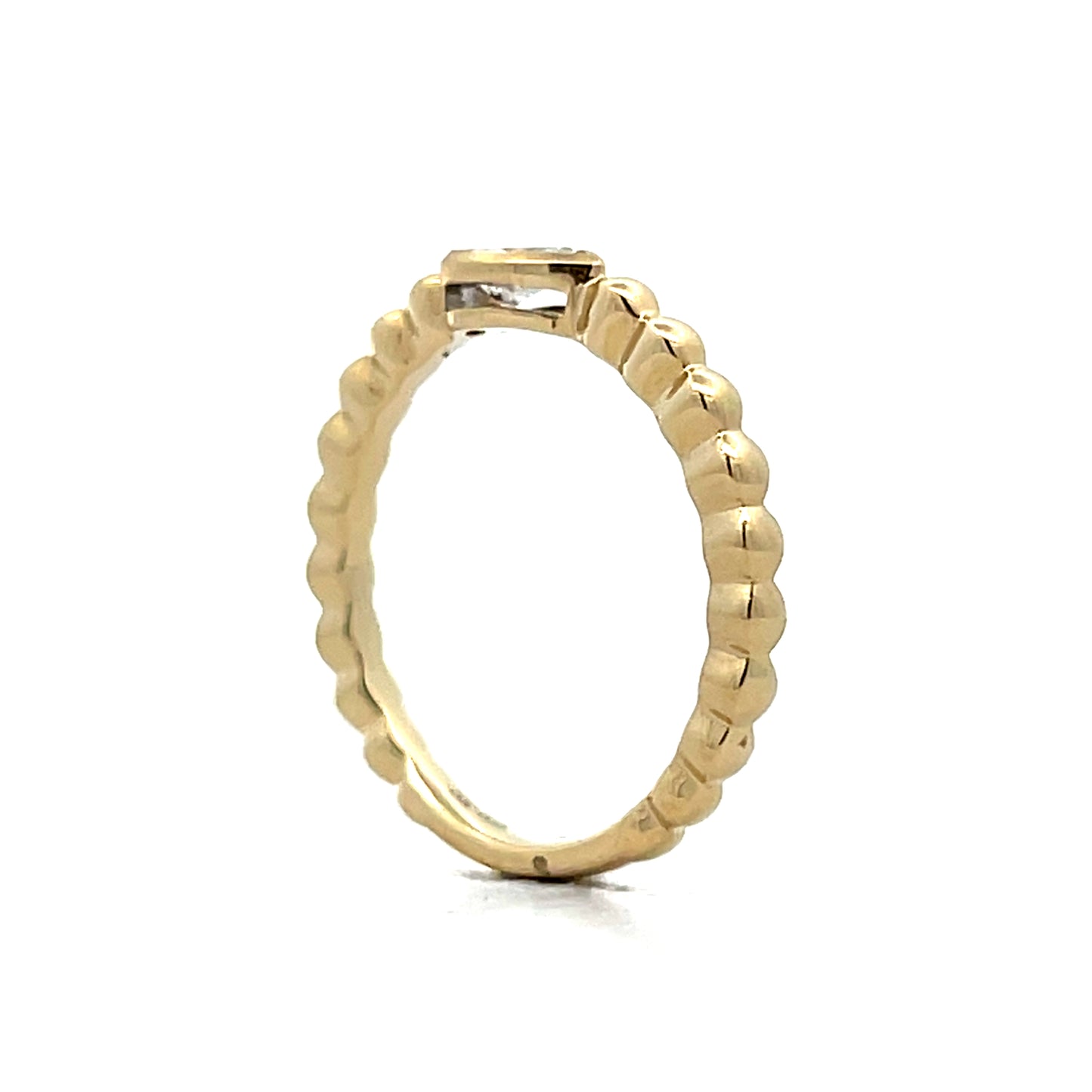 .24 Pear Diamond Stacking Ring in 14k Yellow Gold