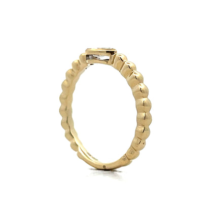 .24 Pear Diamond Stacking Ring in 14k Yellow Gold