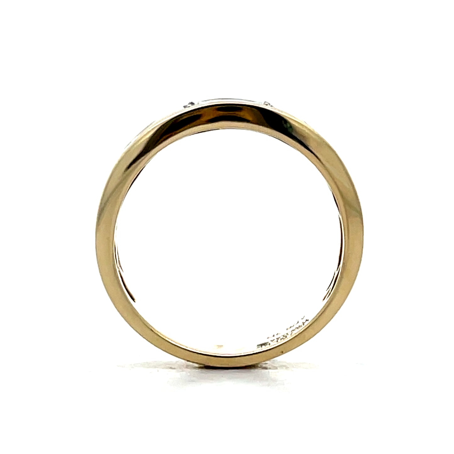 .27 Geometric Diamond Band in 14k Yellow Gold