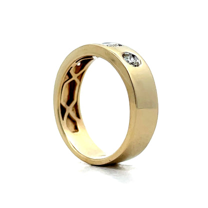 .27 Geometric Diamond Band in 14k Yellow Gold