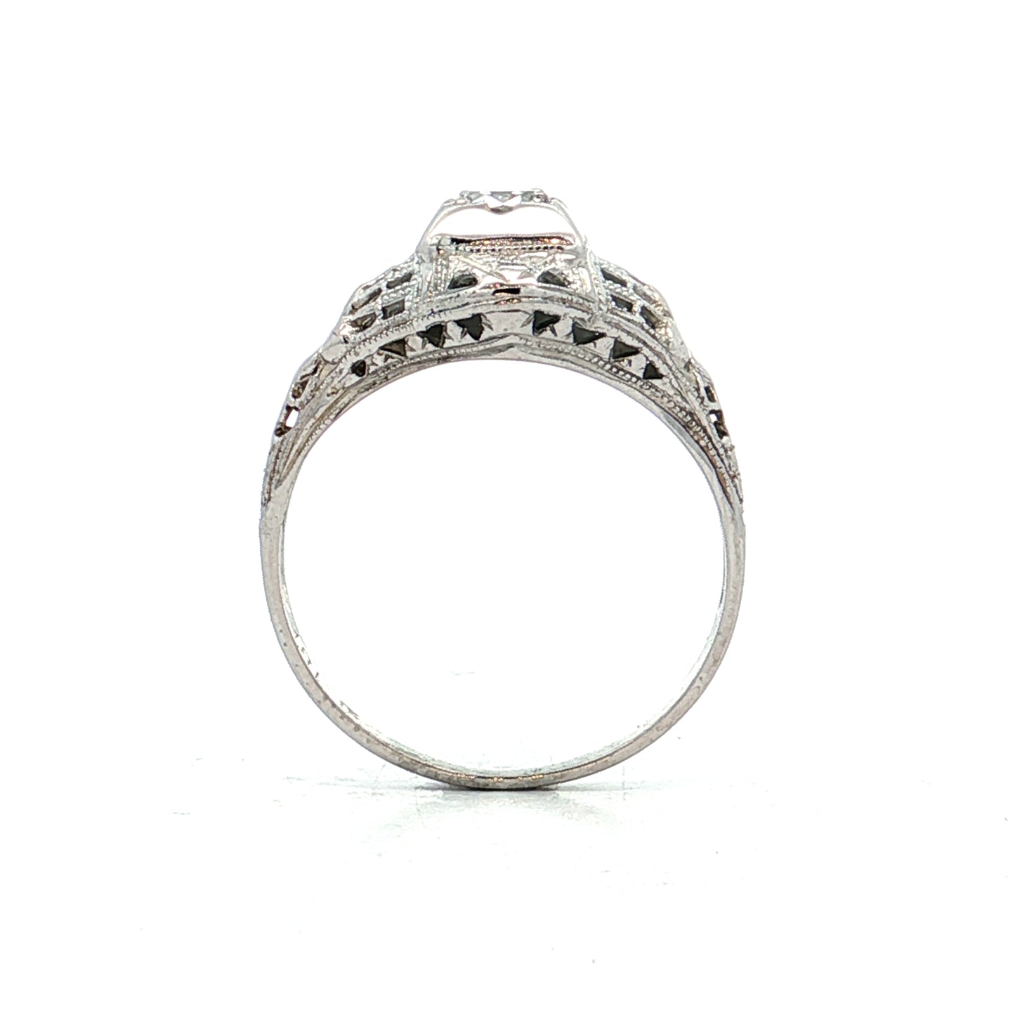 .20 Antique Deco Euro Diamond Engagement Ring 18k