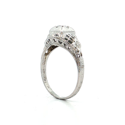 .20 Antique Deco Euro Diamond Engagement Ring 18k