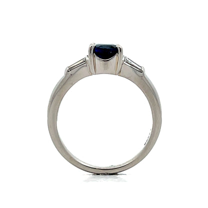 1.98 Oval Sapphire Engagement Ring in Platinum