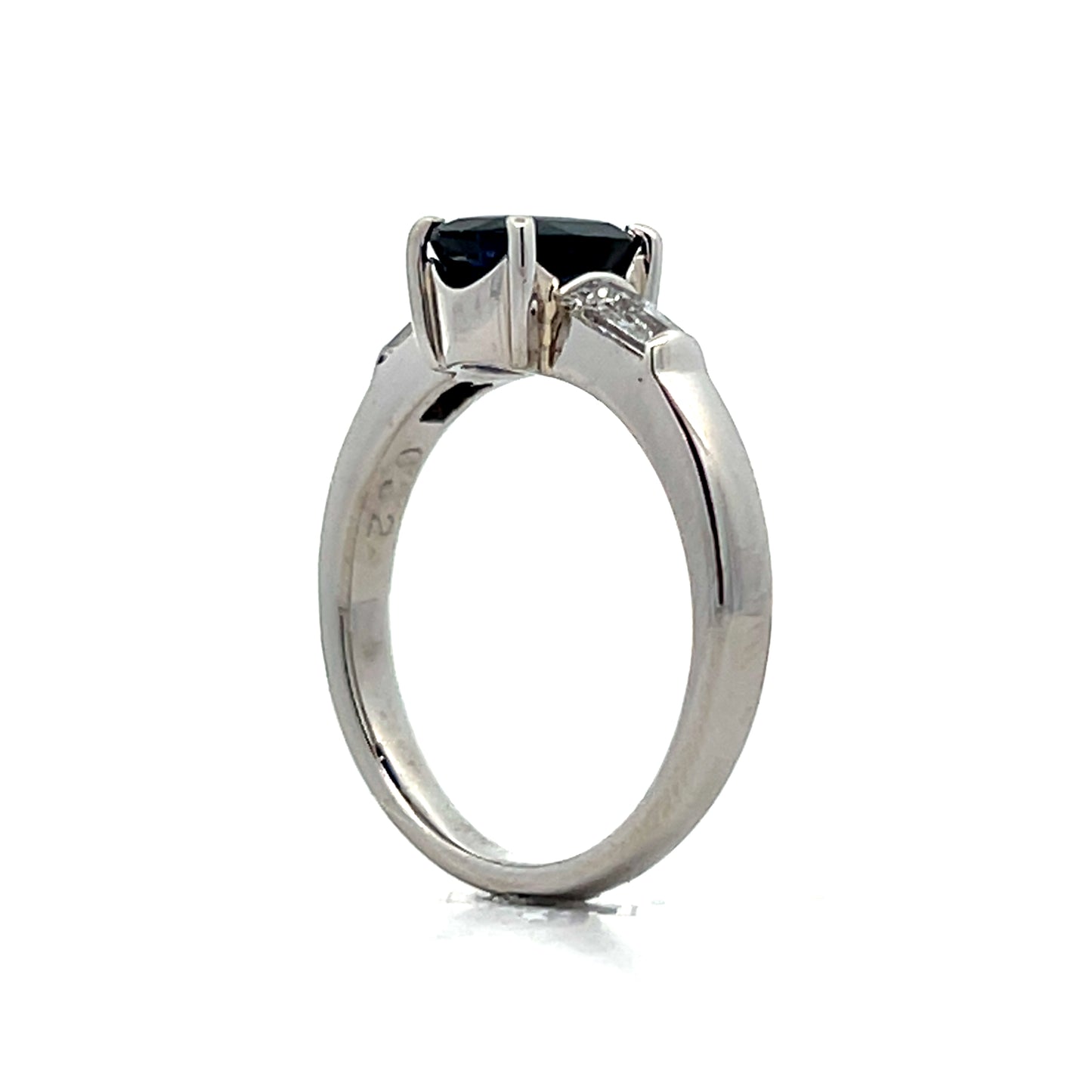 1.98 Oval Sapphire Engagement Ring in Platinum