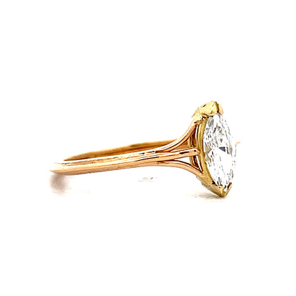 .49 Marquise Diamond Solitaire Engagement Ring 18k