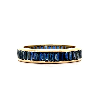 2 Carat French Cut Eternity Band in 18k Yellow Gold