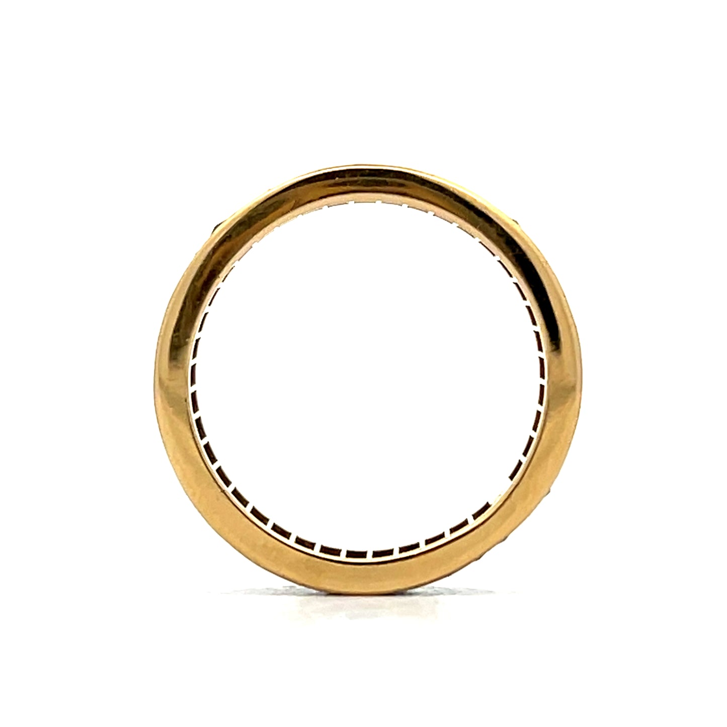 2 Carat French Cut Eternity Band in 18k Yellow Gold