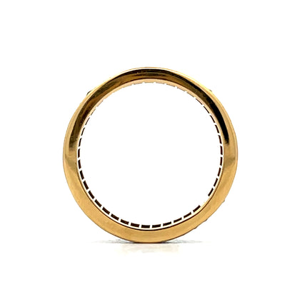 2 Carat French Cut Eternity Band in 18k Yellow Gold