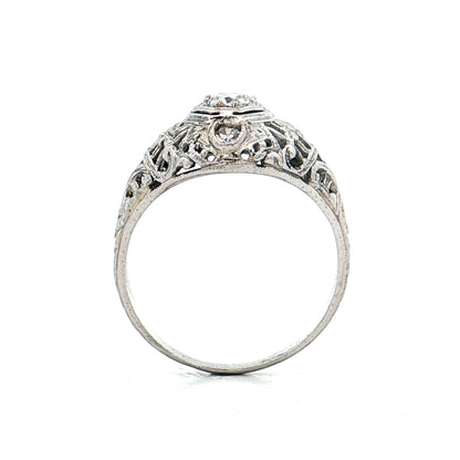 .25 Vintage Euro Diamond Cocktail Ring 18k