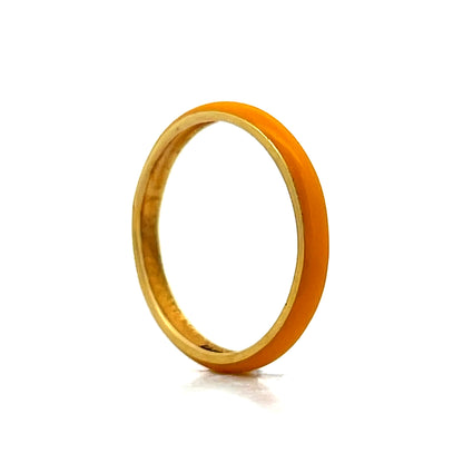 3mm Enamel Stacking Band in 14k Yellow Gold