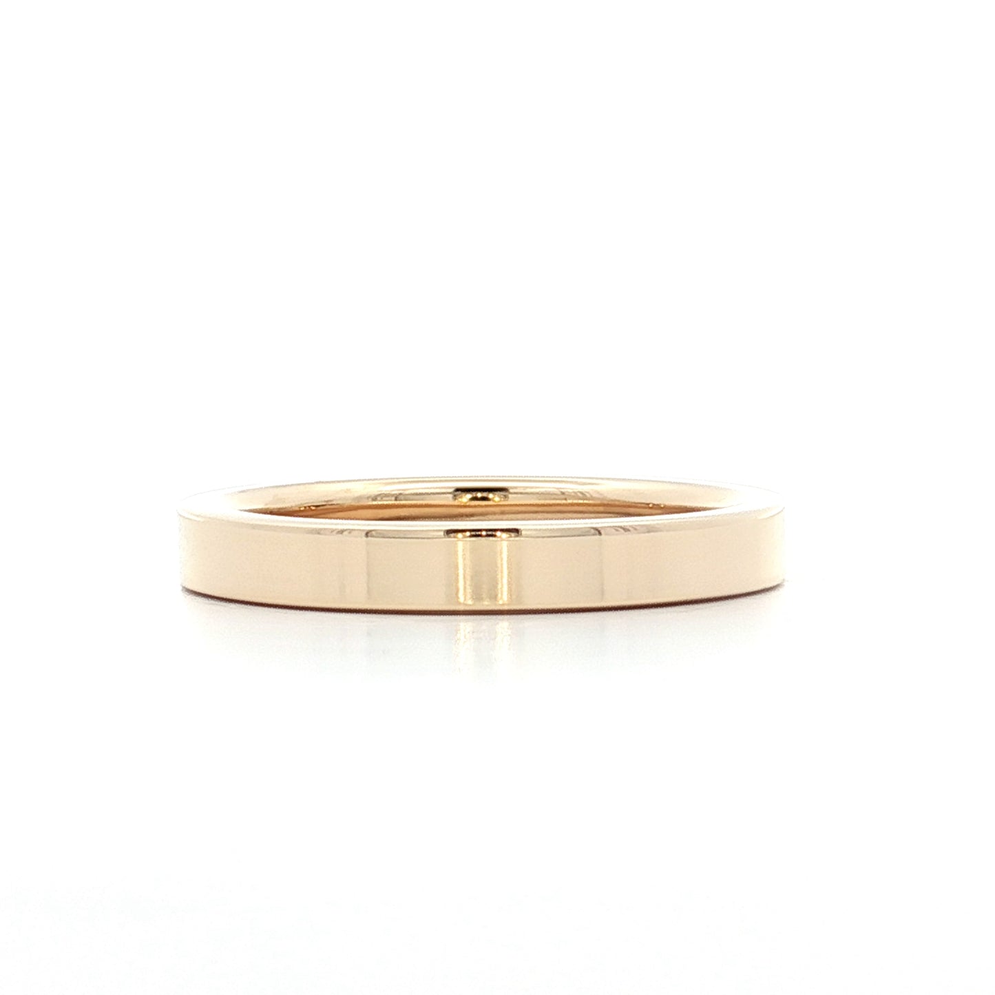 3mm Flat Edge Wedding Band in 14k Yellow Gold