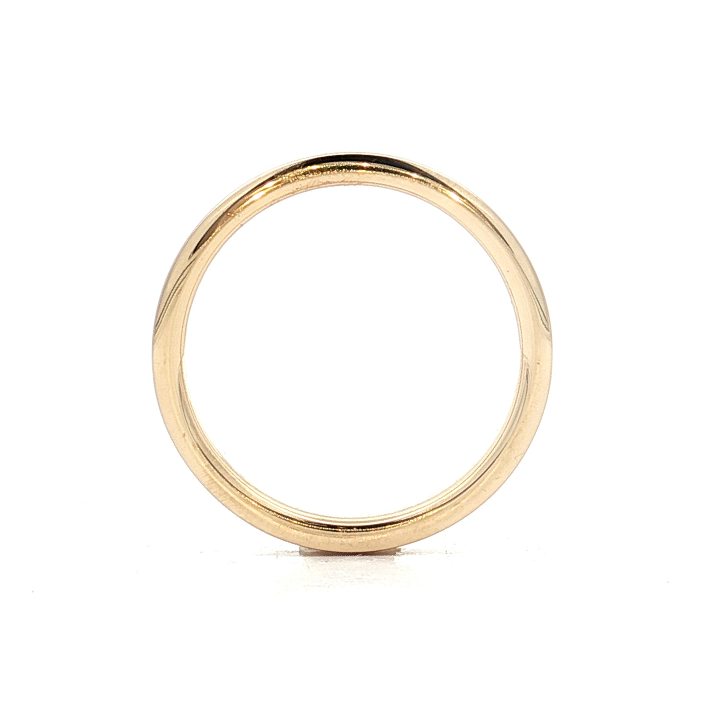 3mm Flat Edge Wedding Band in 14k Yellow Gold