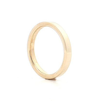3mm Flat Edge Wedding Band in 14k Yellow Gold