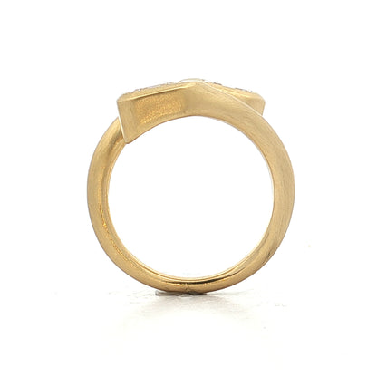 2 Carat Asscher Cut Diamond Passby Ring in 18k