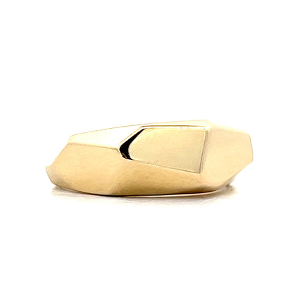 Geometric Hammered Stacking Ring in 14k Yellow Gold