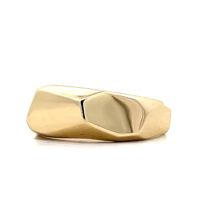 Geometric Hammered Stacking Ring in 14k Yellow Gold