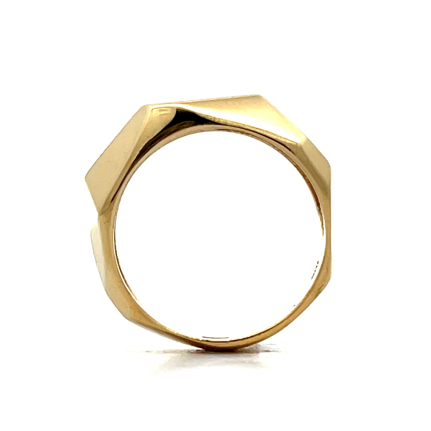 Geometric Hammered Stacking Ring in 14k Yellow Gold