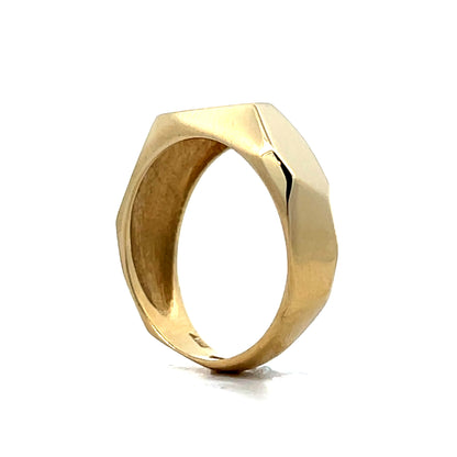 Geometric Hammered Stacking Ring in 14k Yellow Gold