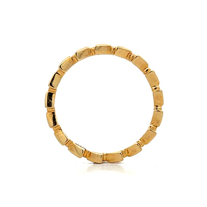 Triangle Station Wedding Band in 18k Yellow Gold