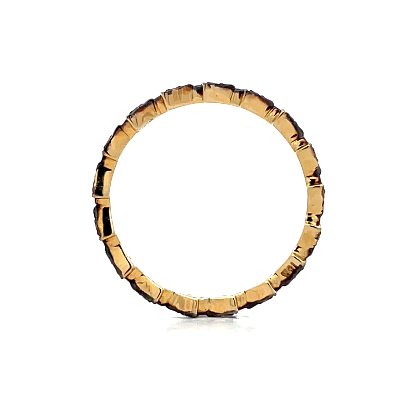 .12 Diamond Geometric Wedding Band in 18k