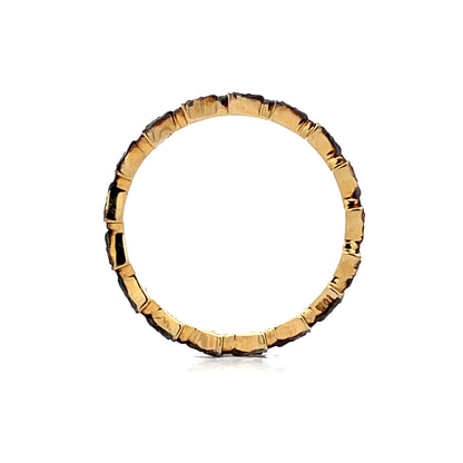 .12 Diamond Geometric Wedding Band in 18k