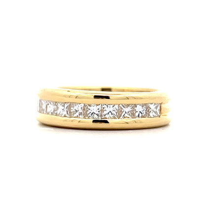1.40 Channel Set Princess Diamond Wedding Band 18k
