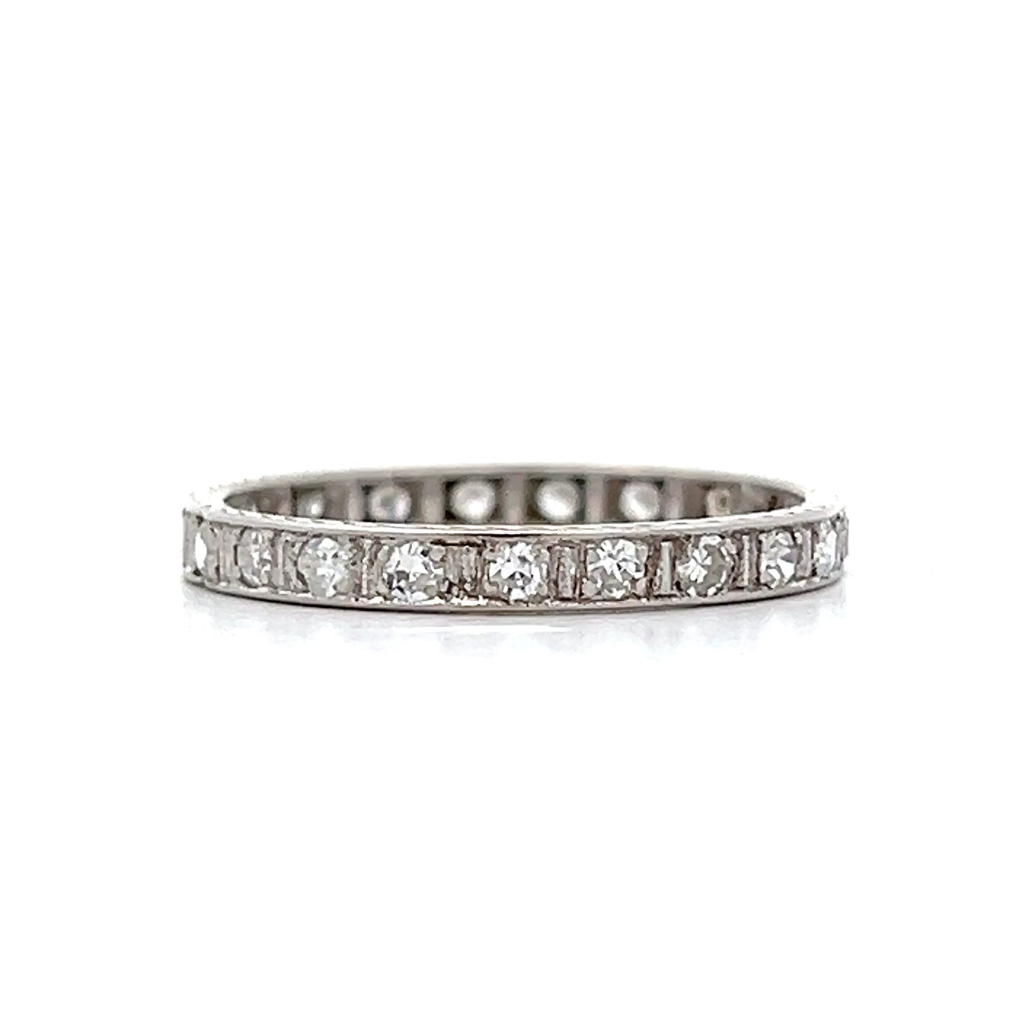 .42 Antique Art Deco Diamond Eternity Band in Platinum