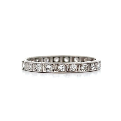 .42 Antique Art Deco Diamond Eternity Band in Platinum