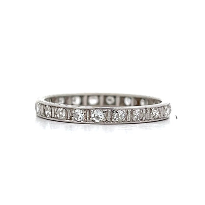 .42 Antique Art Deco Diamond Eternity Band in Platinum