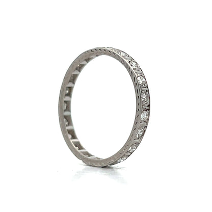 .42 Antique Art Deco Diamond Eternity Band in Platinum